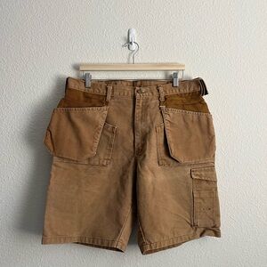 Skillets Men's Brown work Cargo Shorts size 38